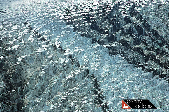 Ice Detail, Aerial View of Glacier Bay National Park, Alaska