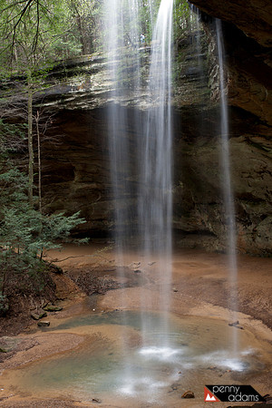 Ash Cave Waterfall in Spring, Hocking Hills State Park, Ohio