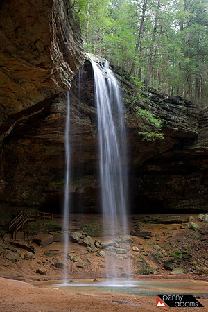 Ash Cave Waterfall in Spring, Hocking Hills State Park, Ohio