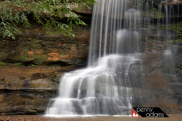 Waterfall Along the Old Man's Cave Trail, Hocking Hills State Park, Ohio
