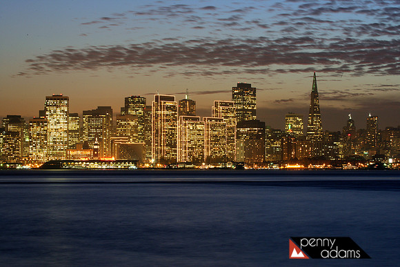 San Francisco Bay, San Francisco Skyline as seen from Treasure Island, California