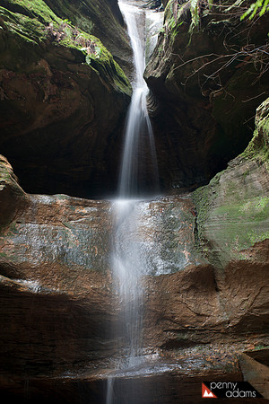 Seasonal Waterfall, Old Man's Cave Area, Hocking Hills State Park, Ohio