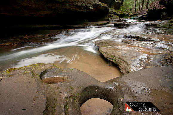 Stream that Runs Along the Old Man's Cave Trail, Hocking Hills State Park, Ohio