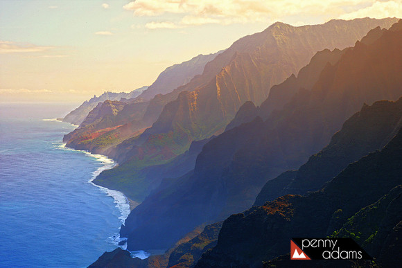 Na Pali Coast in the Late Morning, Kauai, Hawaii