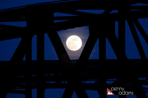 Super Moon From the Flats, Cleveland, Ohio