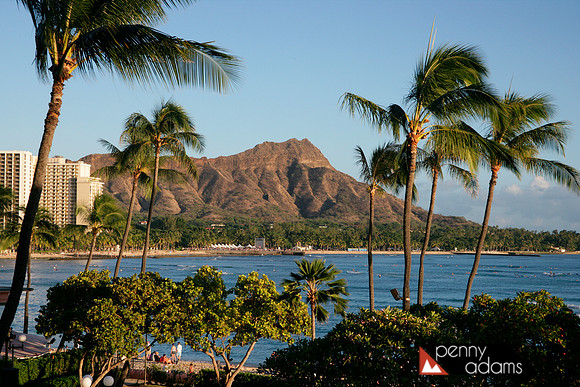 Diamond Head, From Waikiki, Island of Oahu, Hawaii