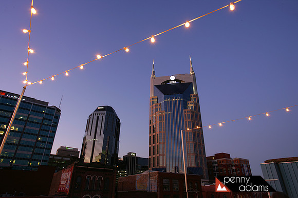 The ATT (Batman Building) From a Rooftop on Broadway, Nashville, Tennessee