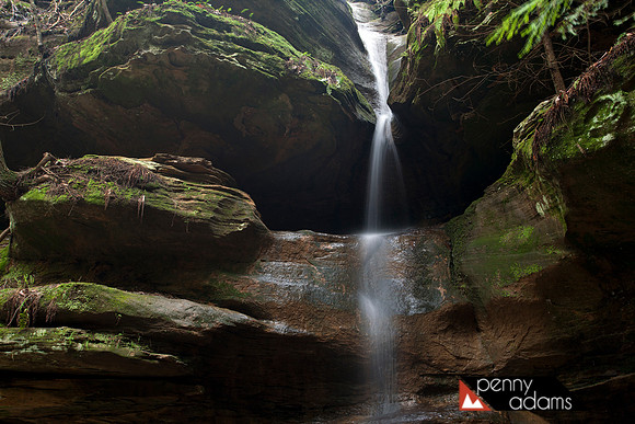 Seasonal Waterfall, Old Man's Cave Area, Hocking Hills State Park, Ohio