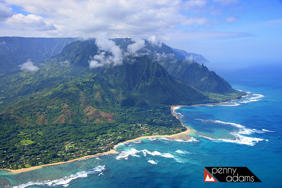 North Shore From Above, Kauai, Hawaii