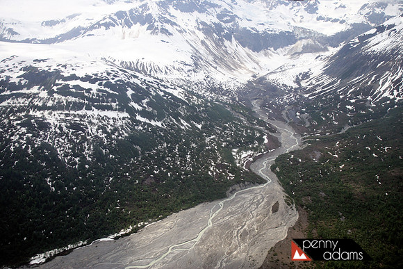 Aerial View of Glacier Bay National Park, Alaska